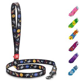 Nylon Dog Leash for Small Dogs and Medium Dogs 4 Ft x 1 inch Wide Strong Dog Leash Heavy Duty Nasa Pattern