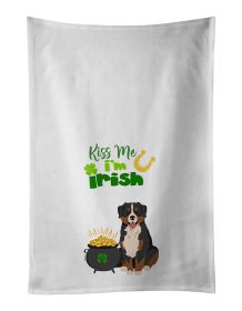 NEW Bernese Mountain Dog St. Patrick's Day Kitchen Towel Set of 2 White Dish Towels Decorative Bathroom Hand towel for Hand, Face, Hair, Yoga, Tea