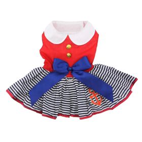 Sailor Girl with Matching Leash Dress (size: Xlarge)