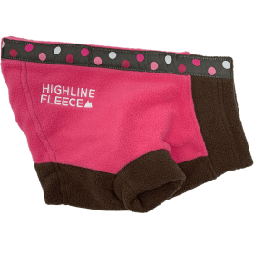 Highline Fleece Coat (Color: Pink and Brown With Polka Dots, size: Size 8)